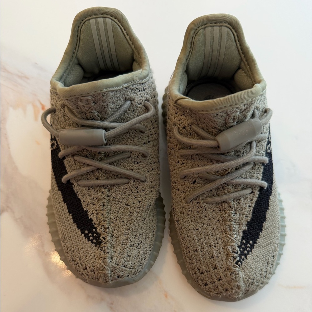 Yeezy Kids Grey and Black Sneakers